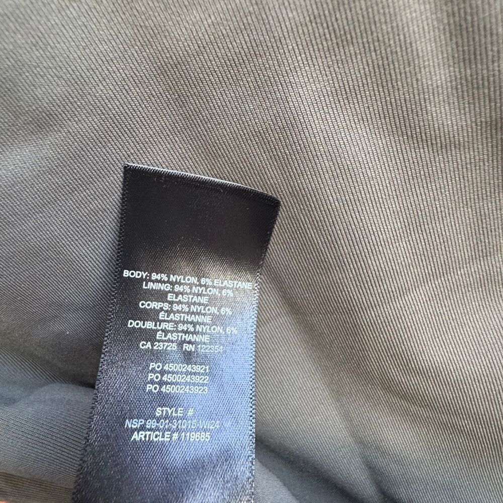 Aritzia contour Scoop Neck Long Sleeve Stretch Top olive green womens S NEW - Picture 11 of 12